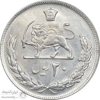 سکه 20 ریال 1353 - MS62 - محمد رضا شاه سکه 20 ریال 1353 - MS62 - محمد رضا شاه