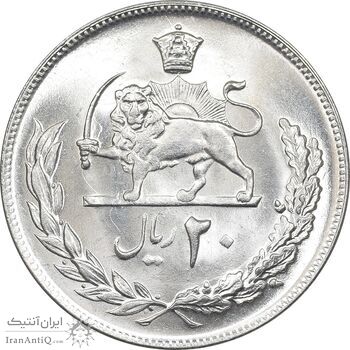 سکه 20 ریال 1352 - عددی - MS64 - محمد رضا شاه سکه 20 ریال 1352 - عددی - MS64 - محمد رضا شاه