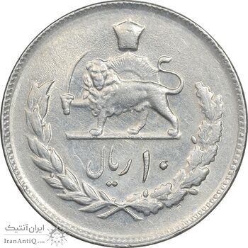سکه 10 ریال 1357 - AU55 - محمد رضا شاه سکه 10 ریال 1357 - AU55 - محمد رضا شاه