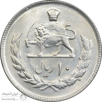 سکه 10 ریال 2537 - MS61 - محمد رضا شاه
