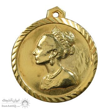 مدال آویز فرح پهلوی 1354 - VF -  محمد رضا شاه