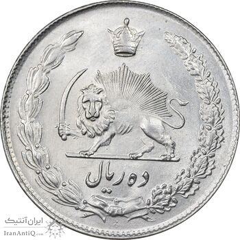 سکه 10 ریال 1344 - MS61 - محمد رضا شاه