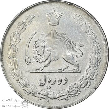 سکه 10 ریال 1343 - ضخیم - EF40 - محمد رضا شاه