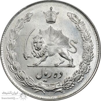 سکه 10 ریال 1342 - MS62 - محمد رضا شاه سکه 10 ریال 1342 - MS62 - محمد رضا شاه