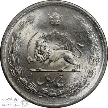 سکه 5 ریال 1323 - MS63 - محمد رضا شاه