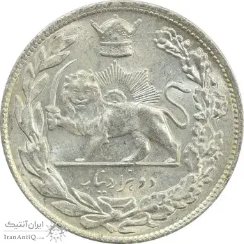 سکه 2000 دینار 1306T تصویری - MS64 - رضا شاه