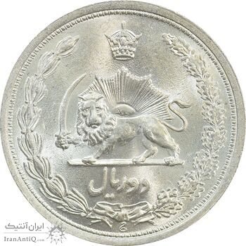 سکه 2 ریال 1311 - MS62 - رضا شاه