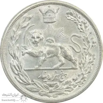 سکه 5000 دینار 1306L تصویری - MS61 - رضا شاه