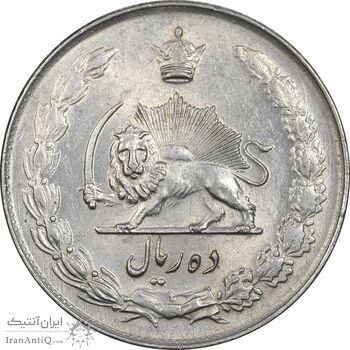 سکه 10 ریال 1335 - AU58 - محمد رضا شاه