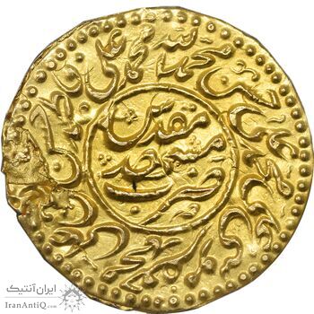 سکه طلا پولکی امام رضا (ع) 1310 - ضرب مشهد - UNC - ناصرالدین شاه