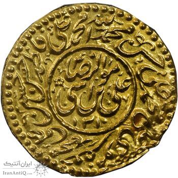 سکه طلا پولکی امام رضا (ع) 1310 - ضرب مشهد - UNC - ناصرالدین شاه