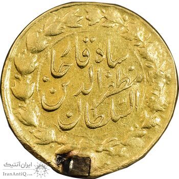 سکه طلا 2 تومان 311 خطی - سایز 1 تومان - VF - مظفرالدین شاه