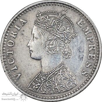 سکه 1/4 روپیه 1887 ویکتوریا - EF45 - هند