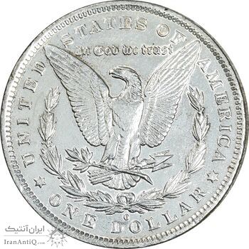 سکه یک دلار 1884 مورگان - EF45 - cleaned - آمریکا