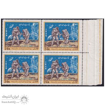 تمبر پیاده شدن انسان در کره ماه 1348 - محمدرضا شاه
