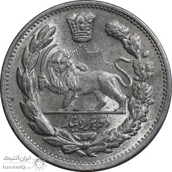 سکه 2000 دینار 1332 تصویری - صورت برجسته - MS62 - احمد شاه