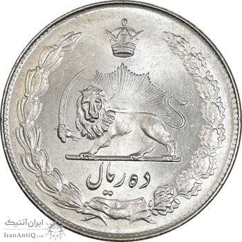 سکه 10 ریال 1343 - ضخیم - MS63 - محمد رضا شاه