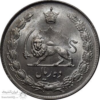 سکه 10 ریال 1343 - ضخیم - MS63 - محمد رضا شاه