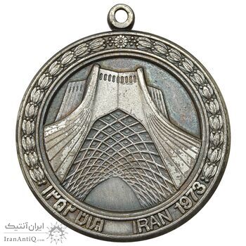 مدال آویز پانزدهمین دوره مسابقات فوتبال جوانان آسیا - نقره ای - AU - محمد رضا شاه مدال آویز پانزدهمین دوره مسابقات فوتبال جوانان آسیا - نقره ای - AU - محمد رضا شاه