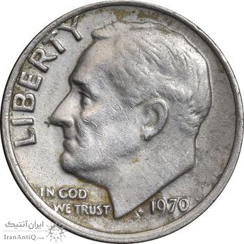 سکه 1 دایم 1970 روزولت - EF45 - آمریکا سکه 1 دایم 1970 روزولت - EF45 - آمریکا