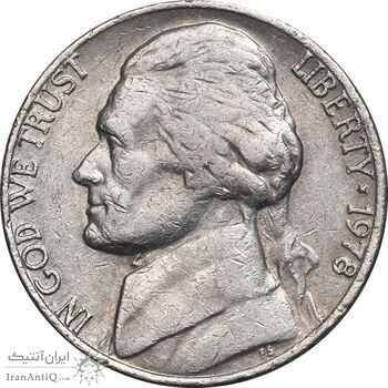 سکه 5 سنت 1978 جفرسون - EF45 - آمریکا