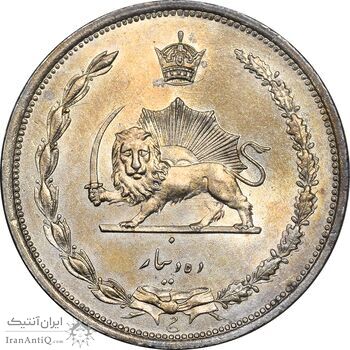 سکه 10 دینار 1310 نیکل - MS63 - رضا شاه