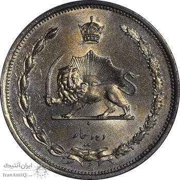 سکه 10 دینار 1310 نیکل - MS63 - رضا شاه