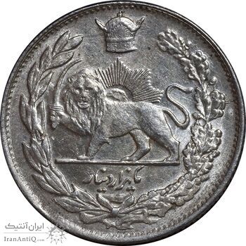 سکه 1000 دینار 1307 تصویری - MS61 - رضا شاه