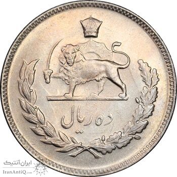 سکه 10 ریال 1348 - MS62 - محمد رضا شاه