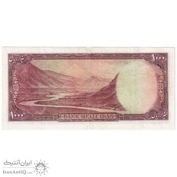 اسکناس 1000 ریال سری سوم - تک - VF20 - محمد رضا شاه