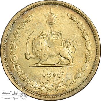 سکه 50 دینار 1332 برنز - ضخیم - MS62 - محمد رضا شاه