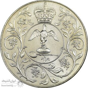 مدال جشن سلطنت الیزابت دوم 1977 - با کاور فابریک - UNC - بریتانیا