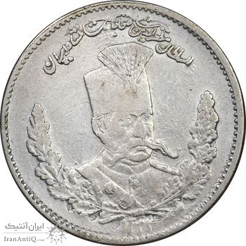 سکه 2000 دینار 1323 تصویری - VF30 - مظفرالدین شاه