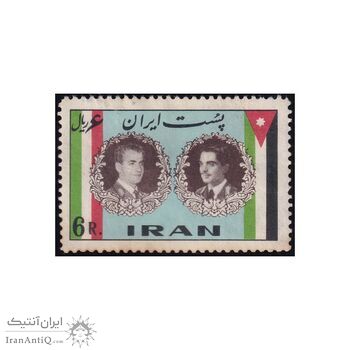 تمبر ورود ملک حسین پادشاه اردن 1339 - محمدرضا شاه