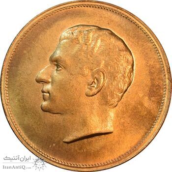 مدال برنز بیست و پنجمین سال سلطنت 1344 - MS63 - محمدرضا شاه