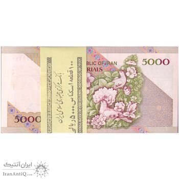 بسته اسکناس 5000 ریال امام (مظاهری - شیبانی) - UNC - جمهوری اسلامی