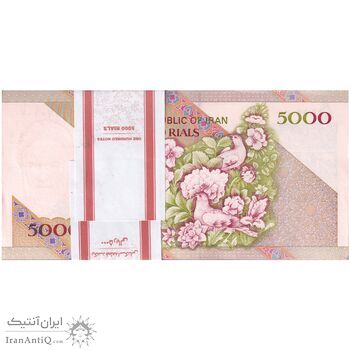 بسته اسکناس 5000 ریال (نمازی - نوربخش) - شماره قرینه - UNC - جمهوری اسلامی