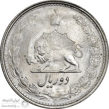 سکه 2 ریال 1323 - MS63 - محمد رضا شاه