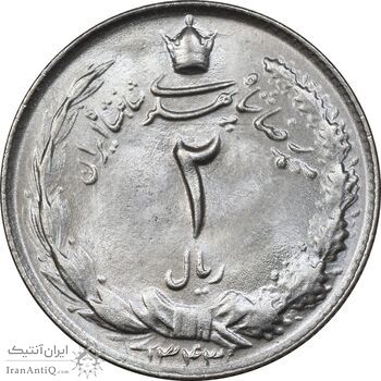سکه 2 ریال 1343 - MS64 - محمد رضا شاه