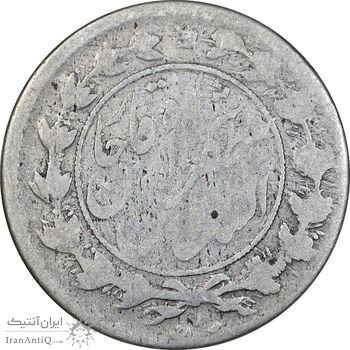 سکه 1000 دینار 1322 - خطی - VF25 - مظفرالدین شاه