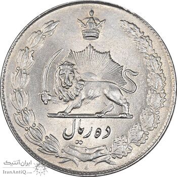 سکه 10 ریال 1335 - MS62 - محمد رضا شاه