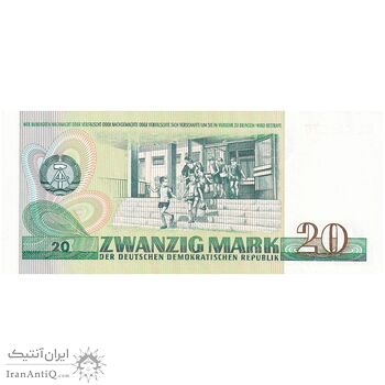 اسکناس 20 مارک 1975 جمهوری دموکراتیک - تک - UNC63 - آلمان