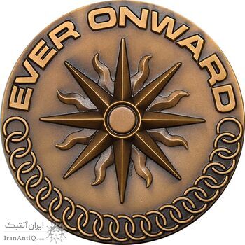 مدال یادبود بازی های آسیایی تهران 1353 - جعبه فابریک - UNC - محمد رضا شاه