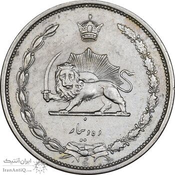 سکه 10 دینار 1310 نیکل - AU50 - رضا شاه