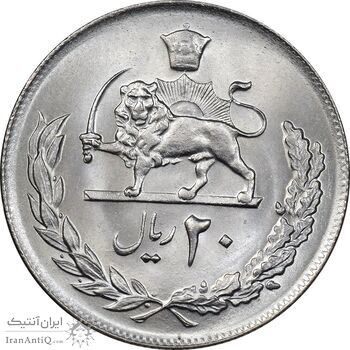 سکه 20 ریال 1357 - MS65 - محمد رضا شاه سکه 20 ریال 1357 - MS65 - محمد رضا شاه