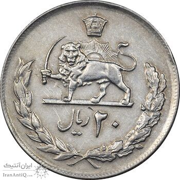 سکه 20 ریال 1357 - EF45 - محمد رضا شاه سکه 20 ریال 1357 - EF45 - محمد رضا شاه