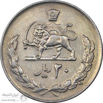 سکه 20 ریال 1357 - EF40 - محمد رضا شاه سکه 20 ریال 1357 - EF40 - محمد رضا شاه