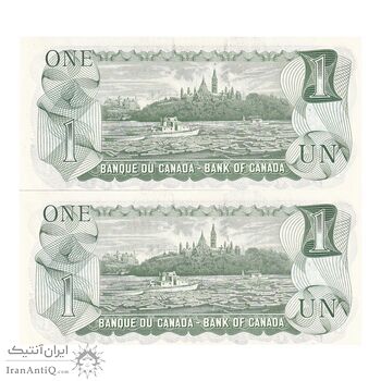 اسکناس 1 دلار 1973 الیزابت دوم - جفت - UNC62 - کانادا