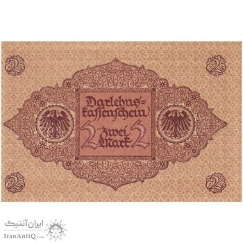 اسکناس 2 مارک 1920 جمهوری وایمار - تک - AU - آلمان