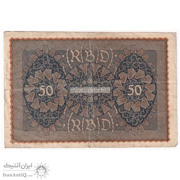 اسکناس 50 مارک 1919 جمهوری وایمار - تک - VF - آلمان